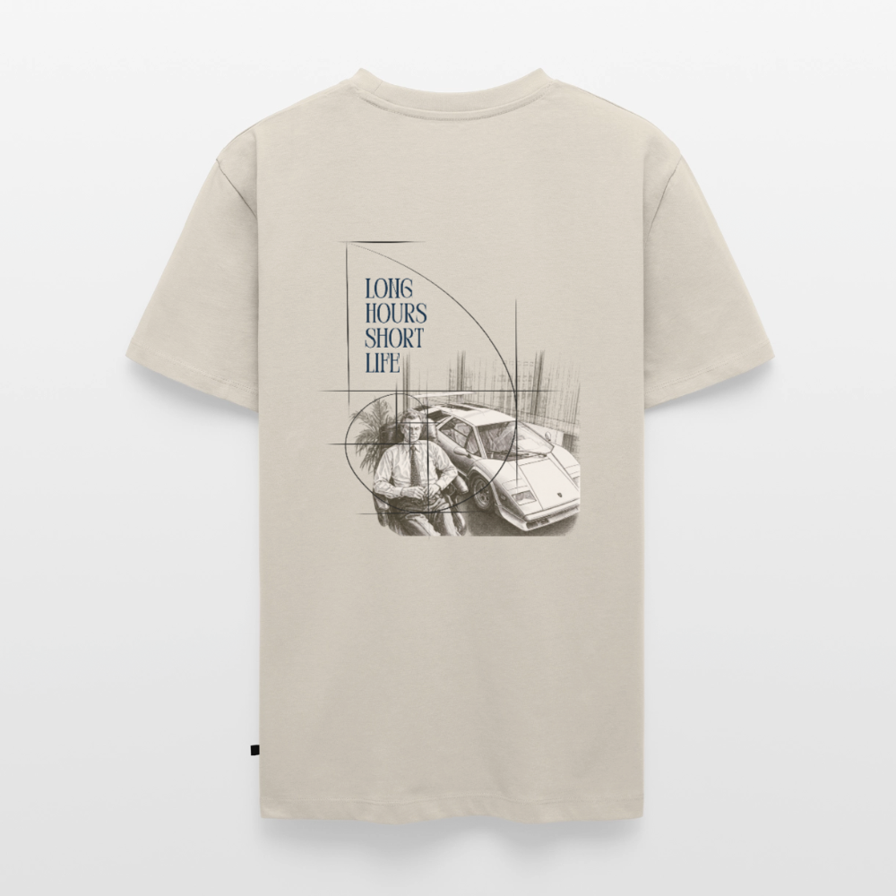 Long Hours Short Life Tee - beige