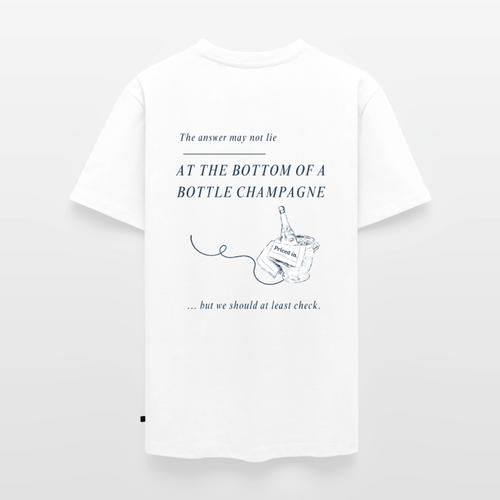 Bottoms Up Tee - white